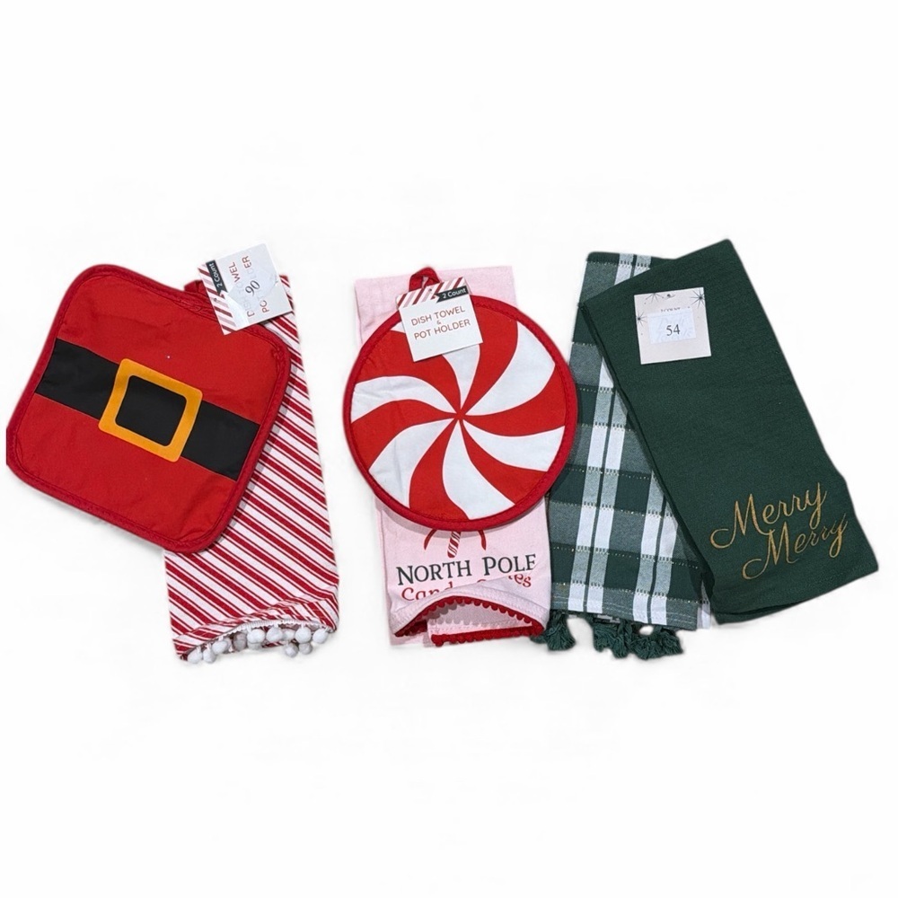 Christmas Kitchen Towel Set New